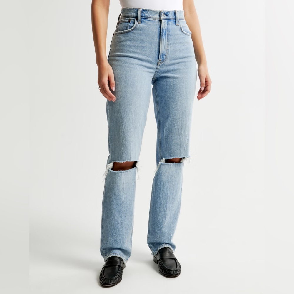ABERCROMBIE & FITCH Curve Love The 90’s Straight Ultra High Rise